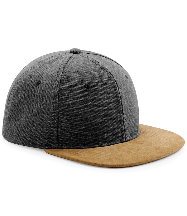Beechfield Suede Peak Snapback Cap