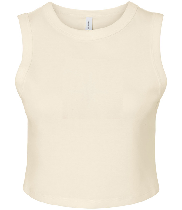 Bella Ladies Micro Rib Muscle Crop Tank Top