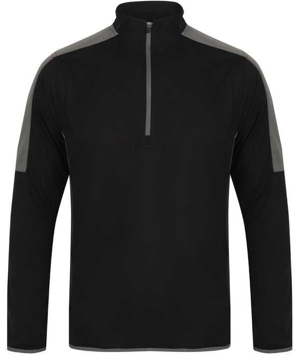 Finden + Hales Contrast Zip Neck Midlayer Top