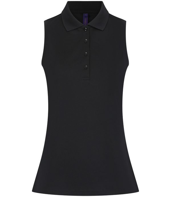 Henbury Ladies Sleeveless Coolplus&reg Polo Shirt