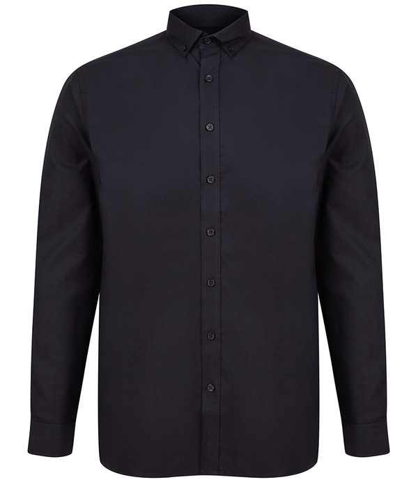 Henbury Modern Long Sleeve Classic Fit Oxford Shirt