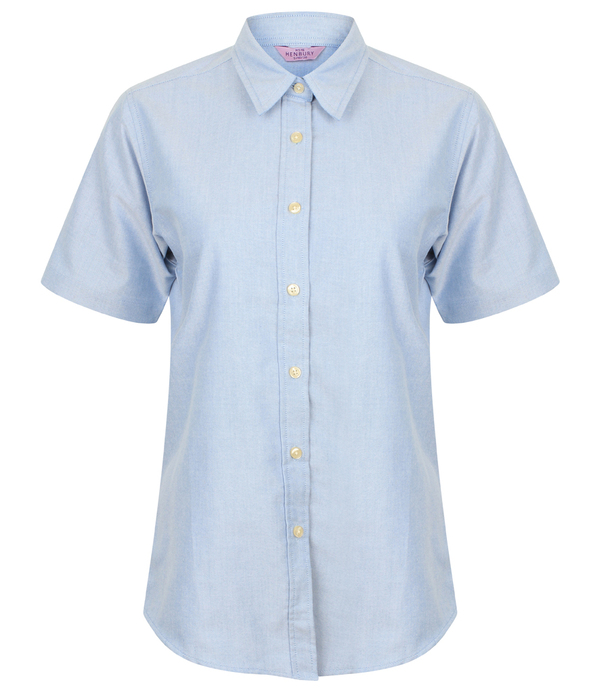 Henbury Ladies Short Sleeve Classic Oxford Shirt