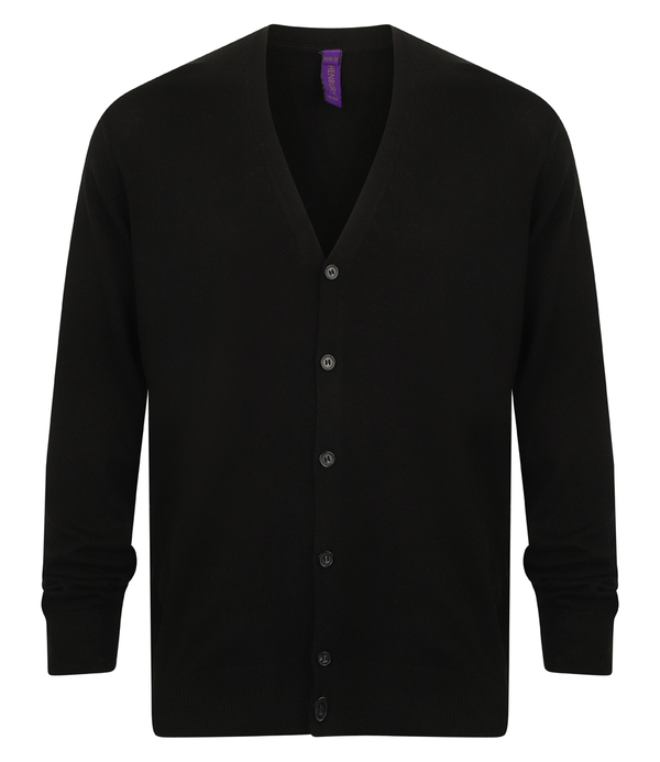 Henbury Lightweight Cotton Acrylic V Neck Cardigan