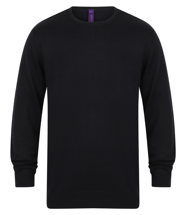 Henbury Lightweight Cotton Acrylic Crew Neck Sweater