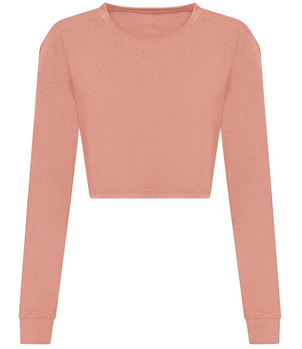 AWDis Ladies Long Sleeve Cropped T-Shirt