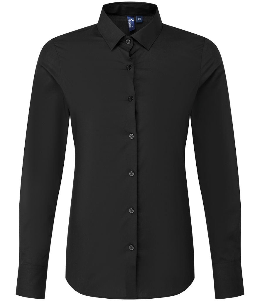Premier Ladies Recyclight&reg Long Sleeve Poplin Shirt