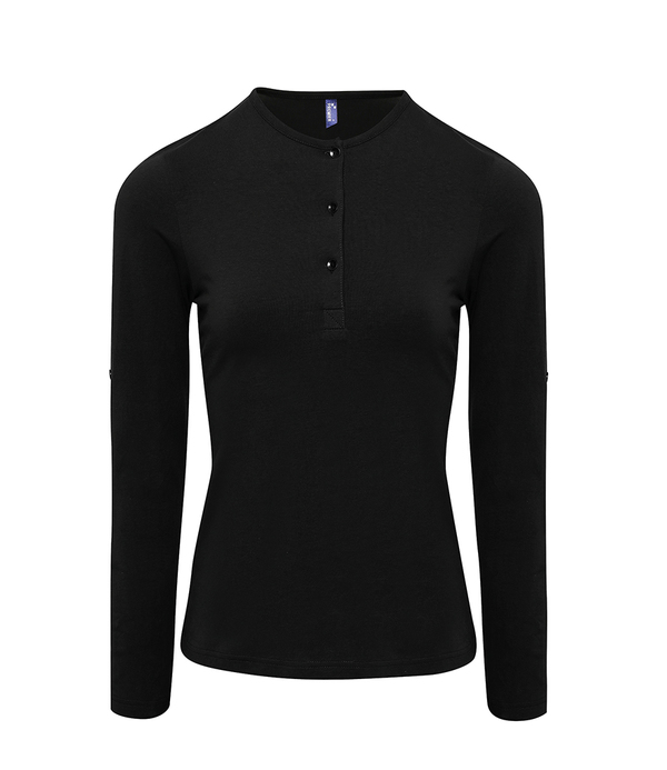 Premier Ladies Long John Roll Sleeve T-Shirt