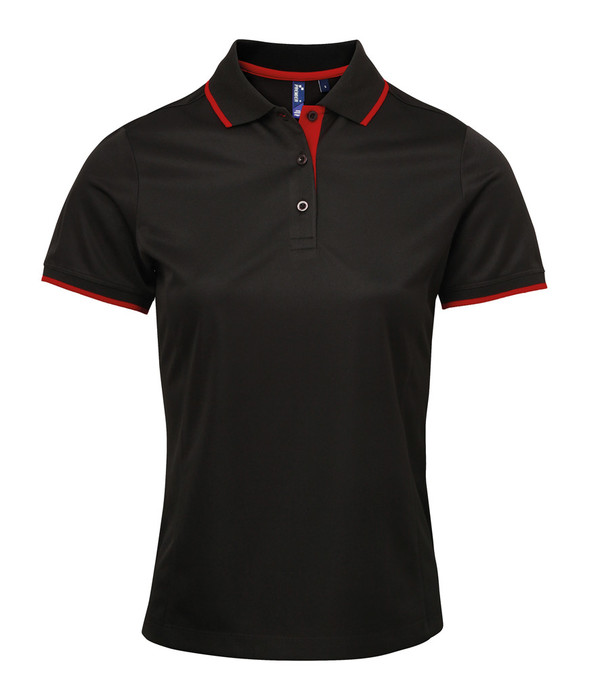 Premier Ladies Contrast Coolchecker&reg Piqué Polo Shirt