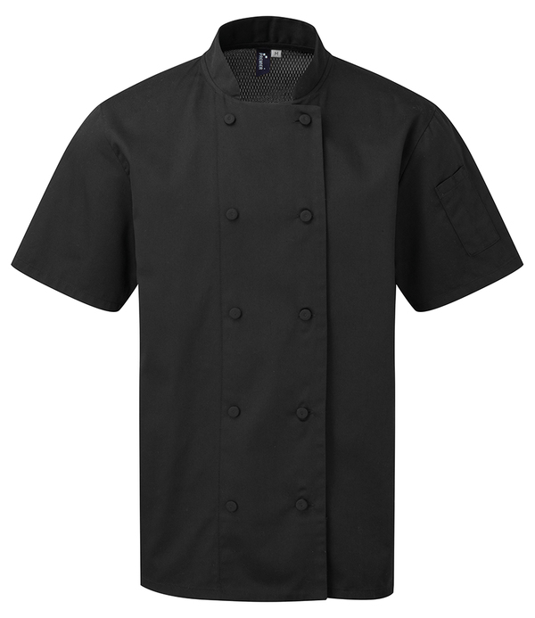 Premier Coolchecker&reg Short Sleeve Chef's Jacket