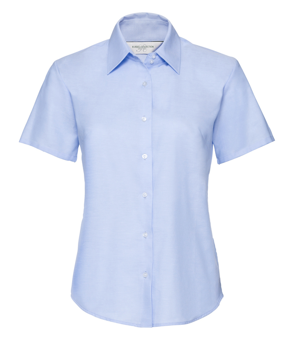 Russell Athletic Collection Ladies Short Sleeve Easy Care Oxford Shirt
