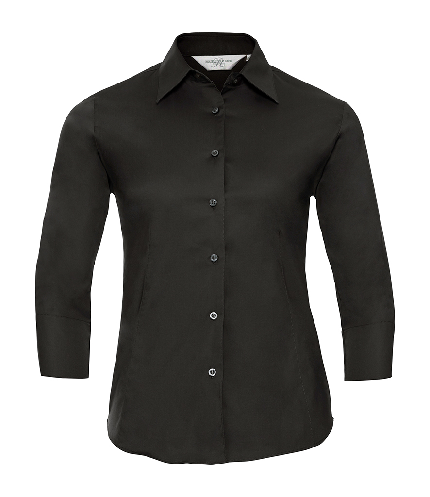 Russell Athletic Collection Ladies 3/4 Sleeve Easy Care Fitted Shirt