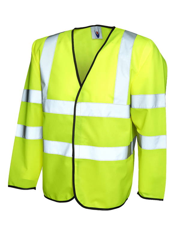 Uneek Long Sleeve Hi Vis Safety Waistcoat