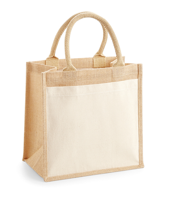 Westford Mill Pocket Jute Midi Tote Bag