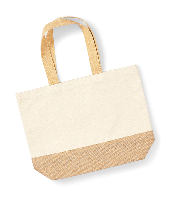 Westford Mill Jute Base Canvas Tote Bag