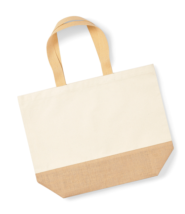 Westford Mill Jute Base Canvas Tote XL Bag