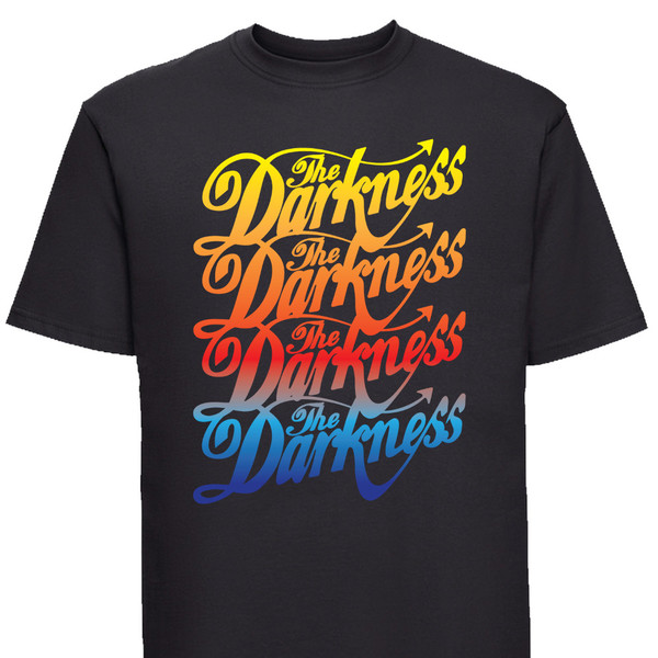 4-Colour Graduated Logo Black Tee
