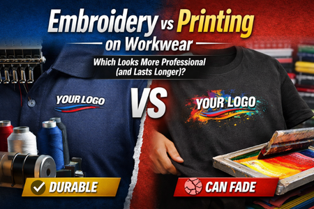 embroidery vs printing on workwear - updated