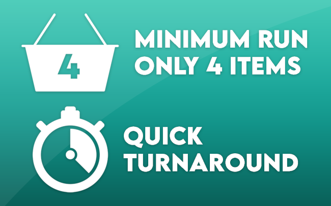 Minimum Run Only 4 Items
